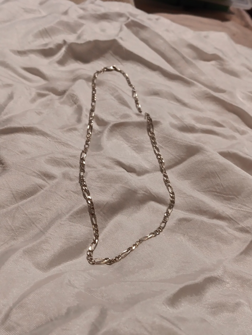 Sterling Italian .925 Silver Figaro Chain Necklace - Silver